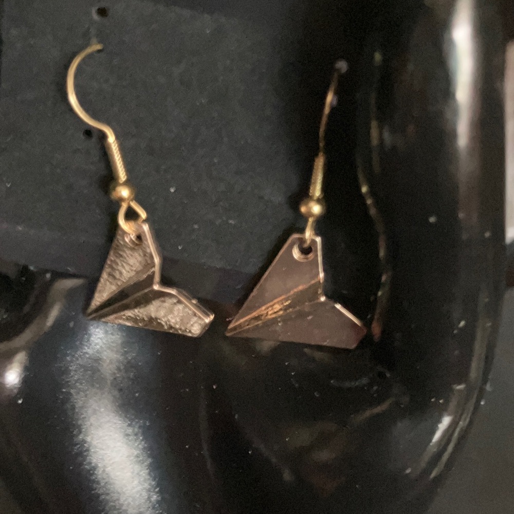 Elegant Gold Origami Earrings